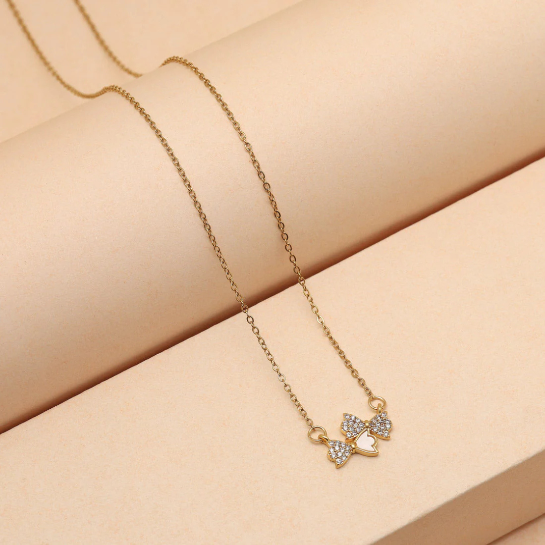 Bow 18k Gold Plated Pendant