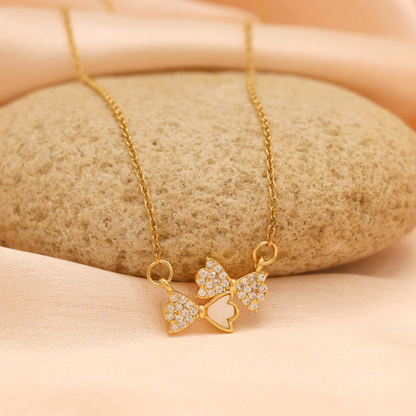 Bow 18k Gold Plated Pendant